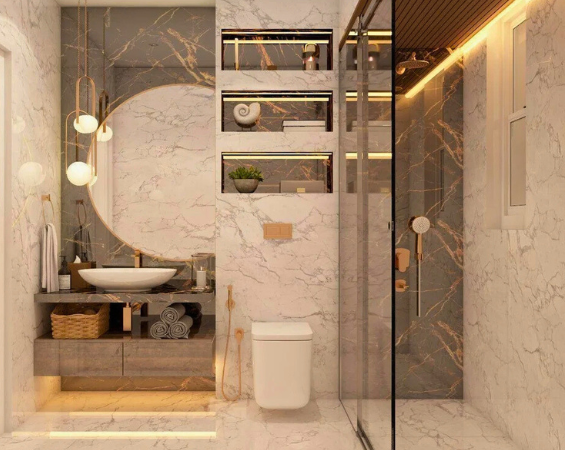 Frameless Glass Shower Enclosure Dubai Luxury Bathroom