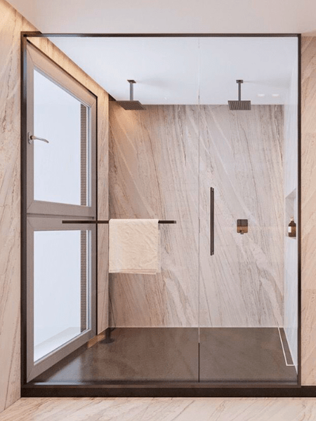 Modern Bathroom Glass Shower Cabin UAE Installation